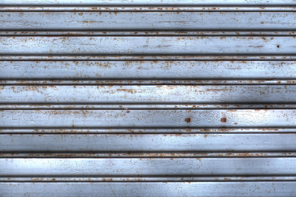 old metal garage